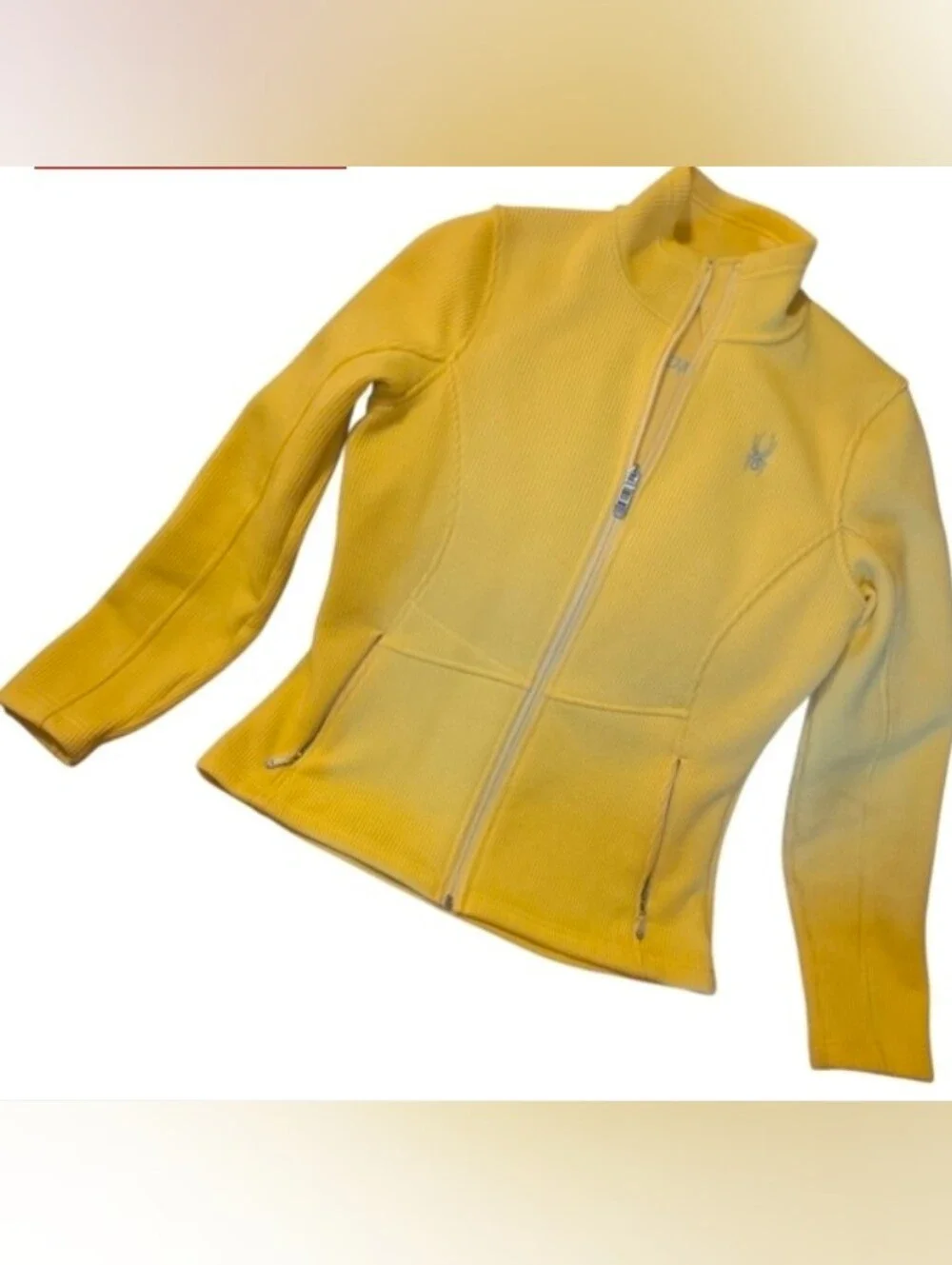 Spyder Women's Yellow Full-Zip Bomber Jacket